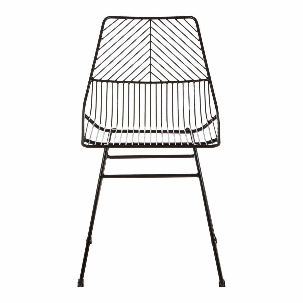 District Small Black Metal Wire Chair.