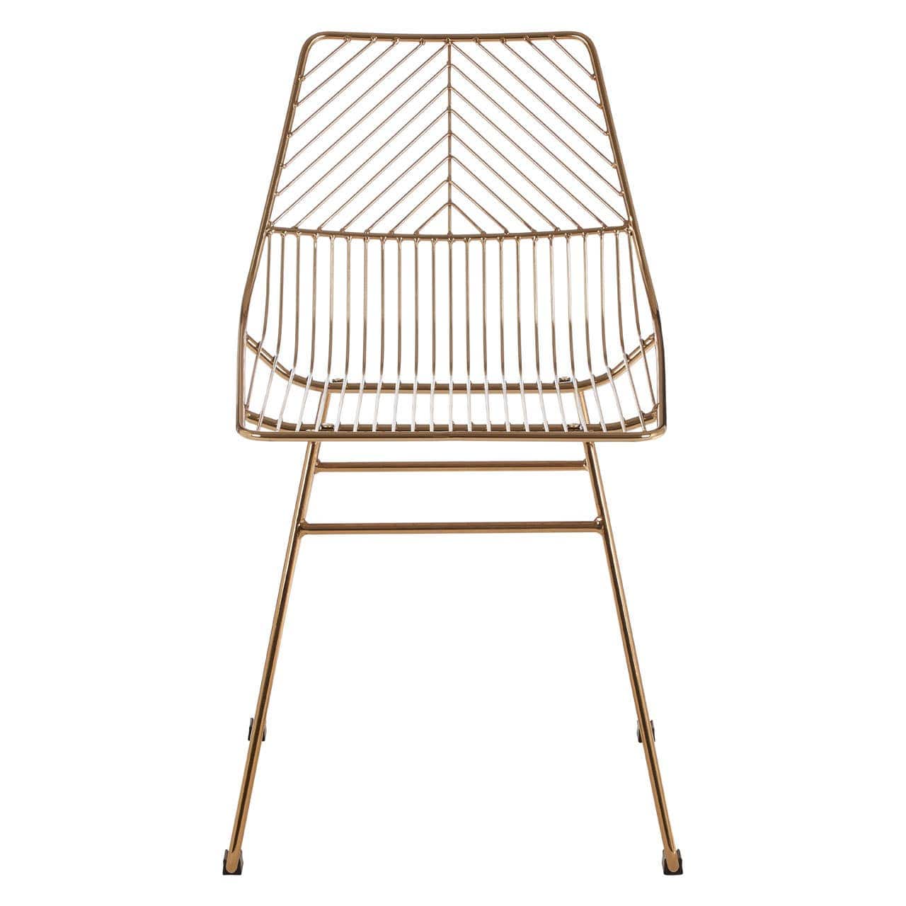 Noosa & Co. Living District Small Gold Finish Metal Wire Chair House of Isabella UK