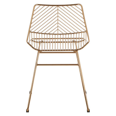 Noosa & Co. Living District Small Gold Finish Metal Wire Chair House of Isabella UK