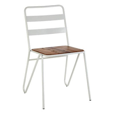 Noosa & Co. Living District White Metal And Elm Wood Chair House of Isabella UK