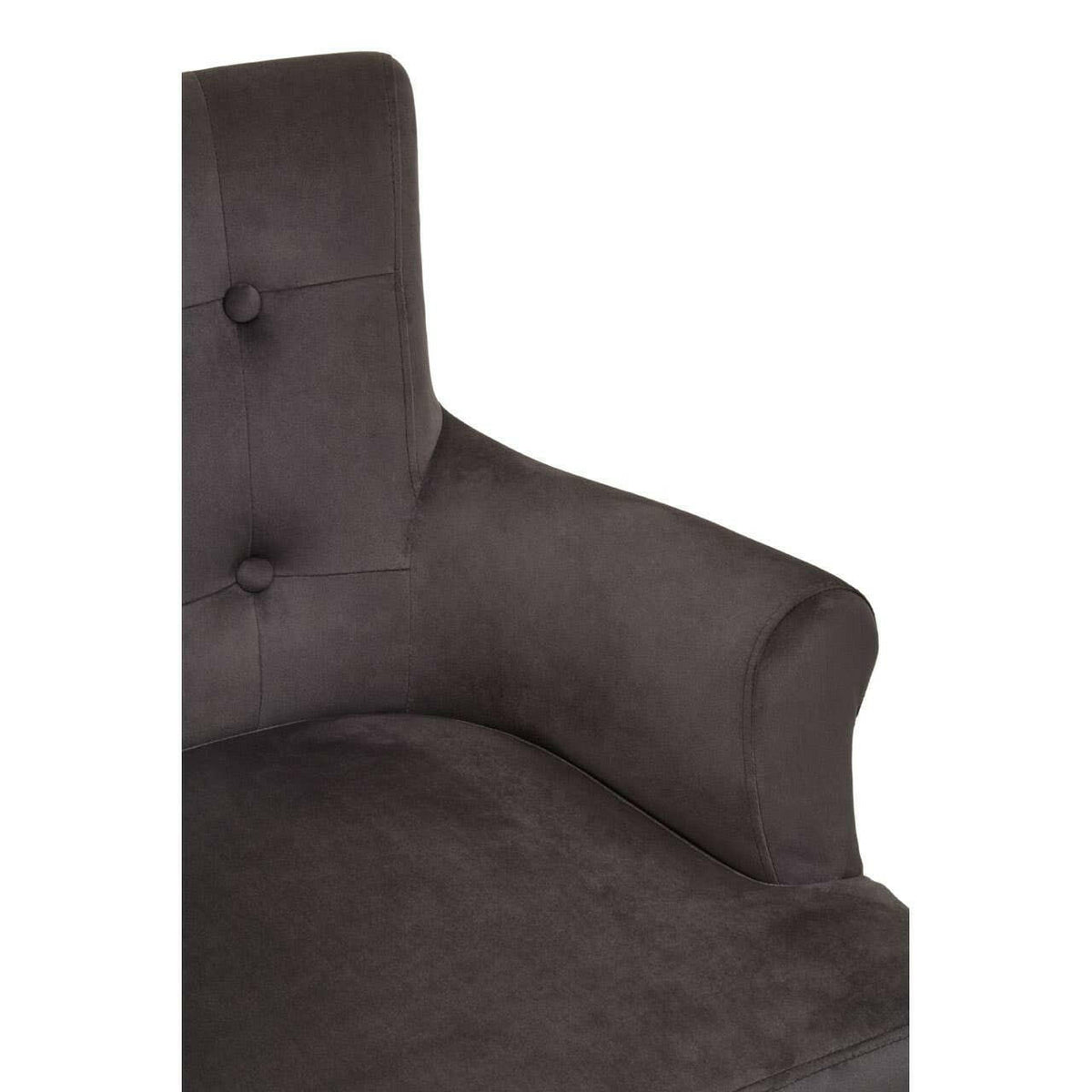 Doucet Grey Velvet Chair With Ring Back.