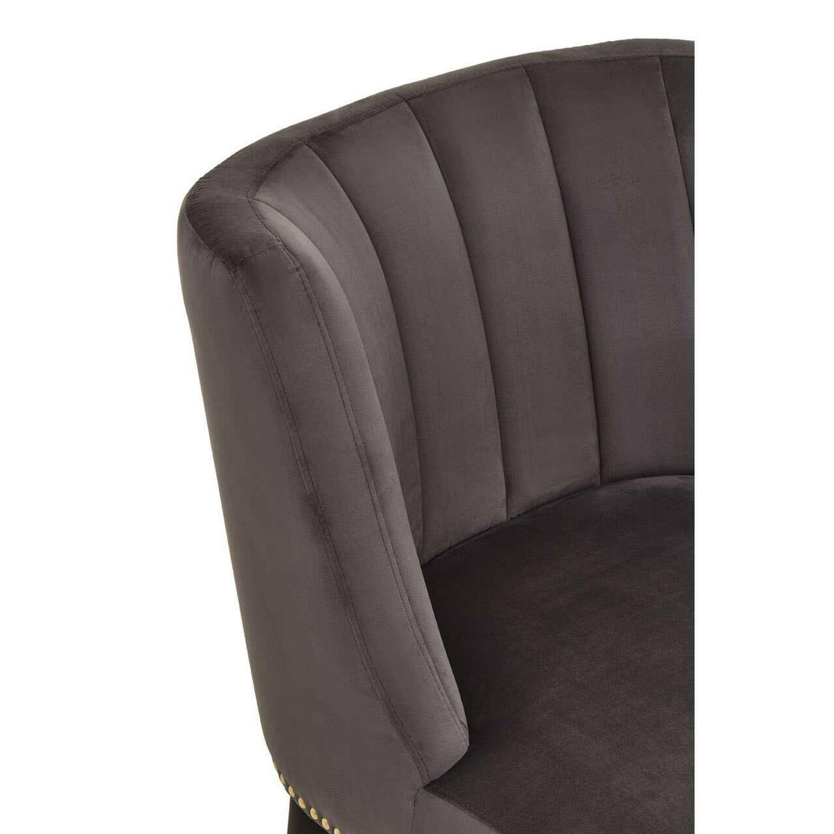 Doucet Stone Grey Chair With Black Legs.