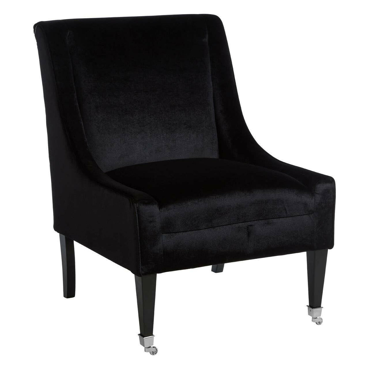 Downton Black Velvet Chair.