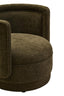 Noosa & Co. Living Drake Forest Green Chenille Curved Chair House of Isabella UK