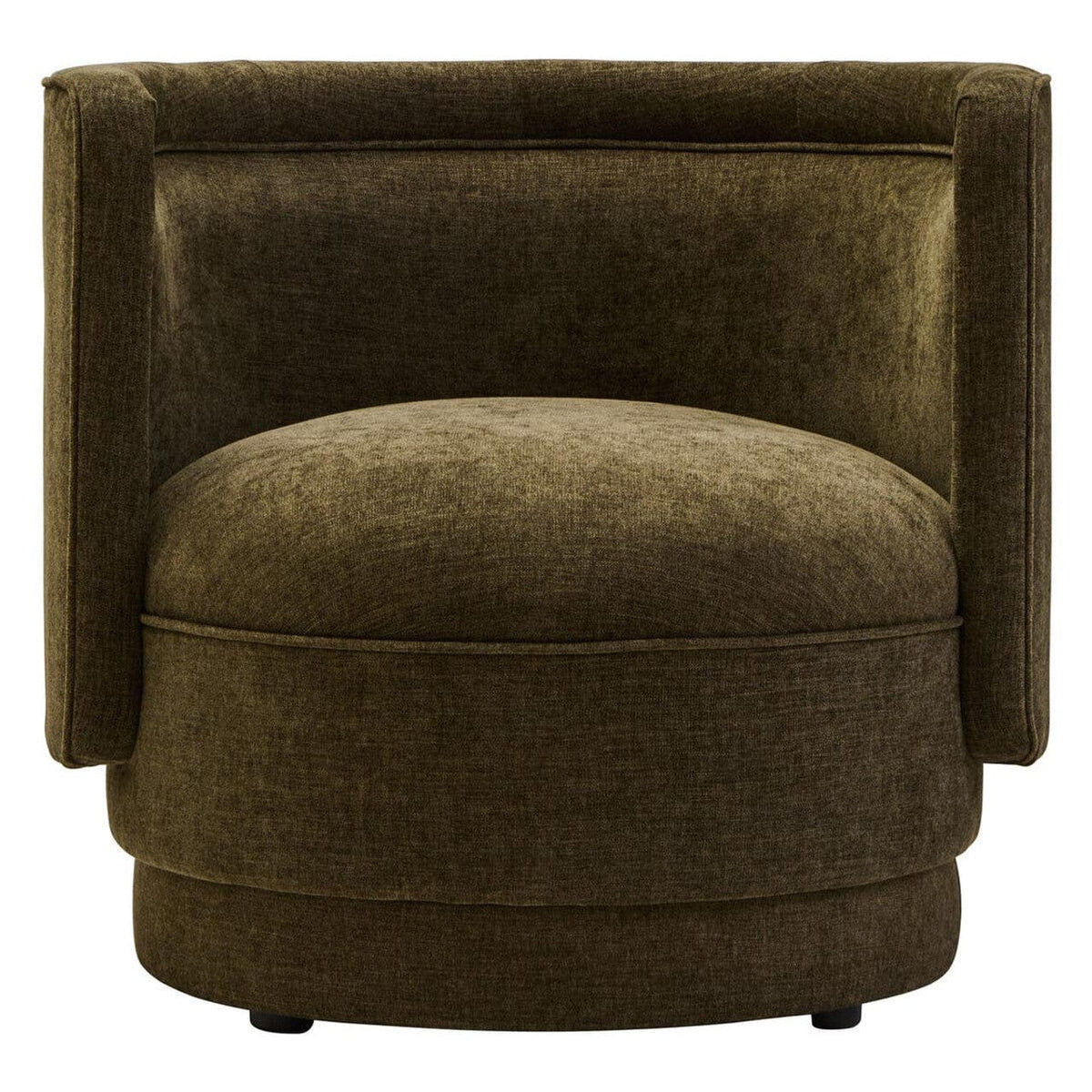Noosa & Co. Living Drake Forest Green Chenille Curved Chair House of Isabella UK