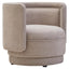 Noosa & Co. Living Drake Taupe Chenille Curved Chair House of Isabella UK