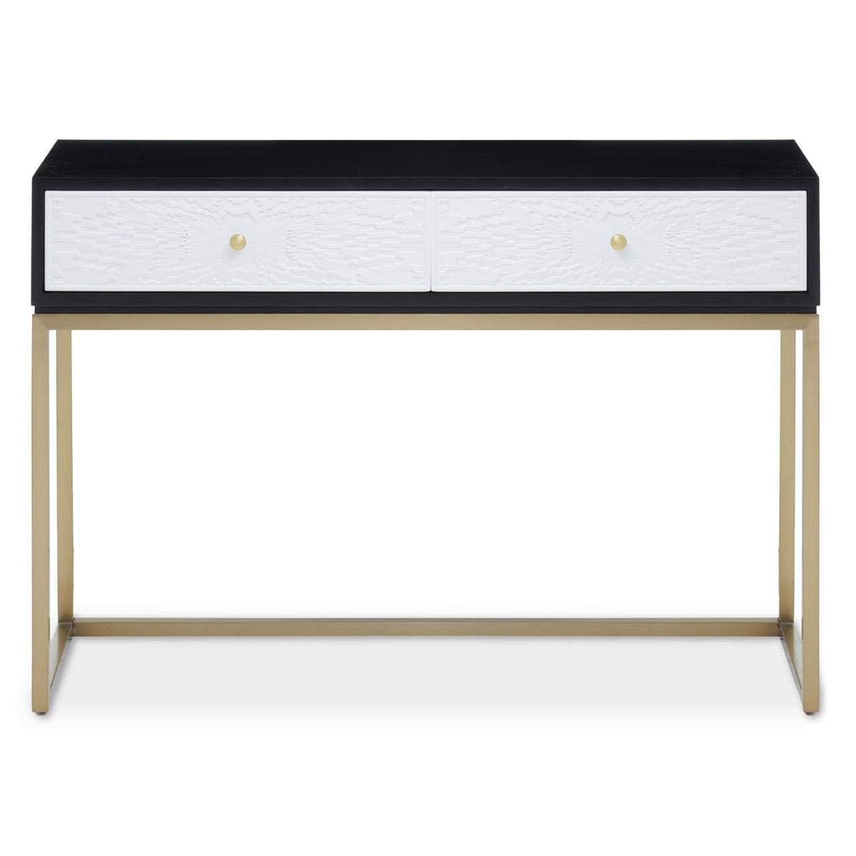 Noosa & Co. Living Dumas Black and White Console Table with Drawers House of Isabella UK