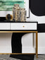Noosa & Co. Living Dumas Black and White Console Table with Drawers House of Isabella UK
