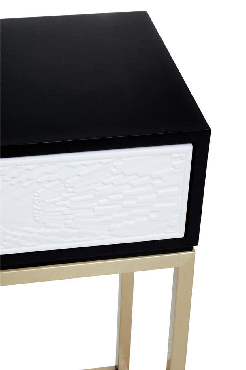 Noosa & Co. Living Dumas Black and White Console Table with Drawers House of Isabella UK