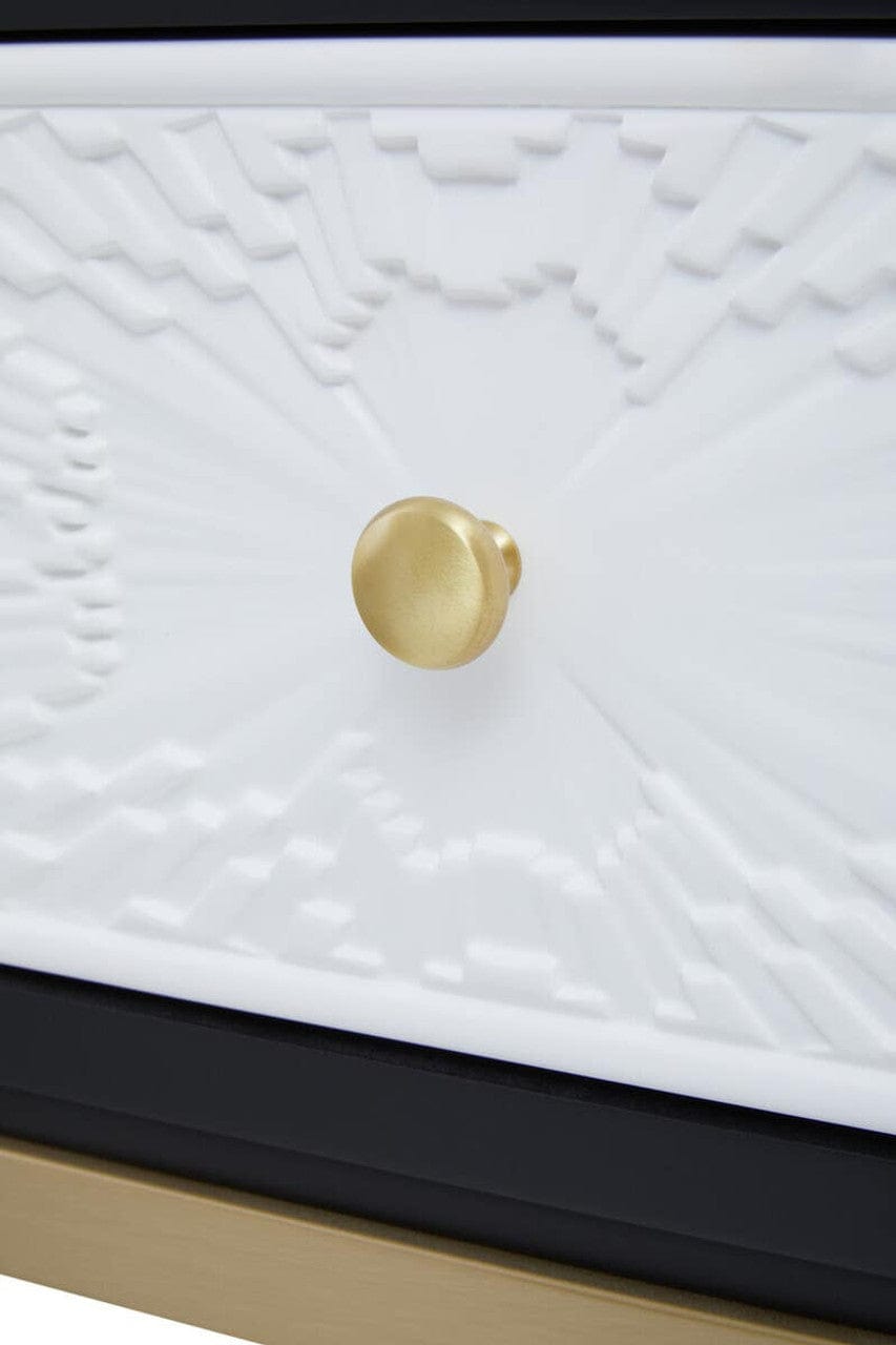 Noosa & Co. Living Dumas Black and White Console Table with Drawers House of Isabella UK