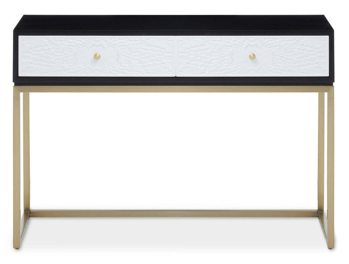 Noosa & Co. Living Dumas Black and White Console Table with Drawers House of Isabella UK