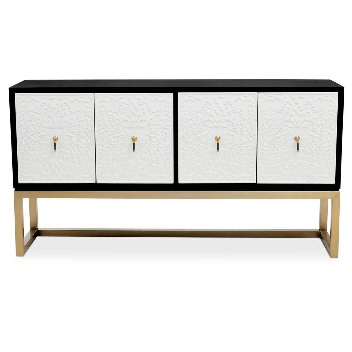 Noosa & Co. Living Dumas Black and White Four Door Sideboard House of Isabella UK
