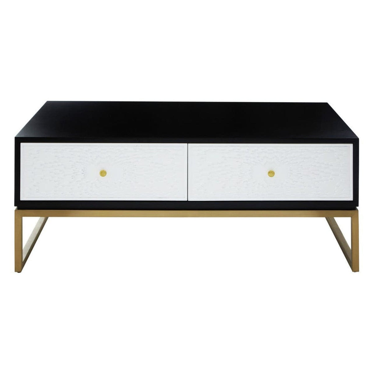 Noosa & Co. Living Dumas Black and White Four Drawer Coffee Table House of Isabella UK