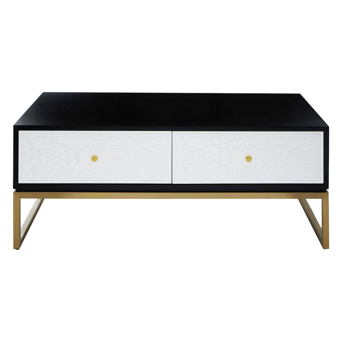 Noosa & Co. Living Dumas Black and White Four Drawer Coffee Table House of Isabella UK