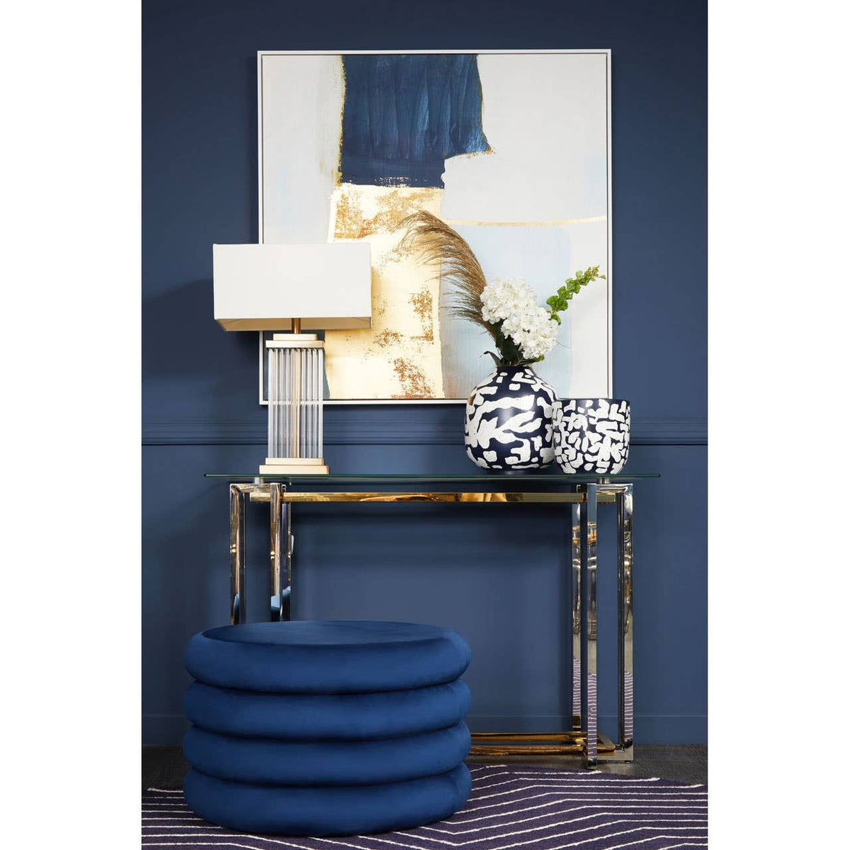 Noosa & Co. Living Elino Silver and Gold Console Table House of Isabella UK