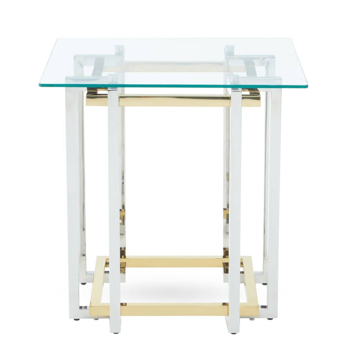 Noosa & Co. Living Elino Silver and Gold Side Table House of Isabella UK