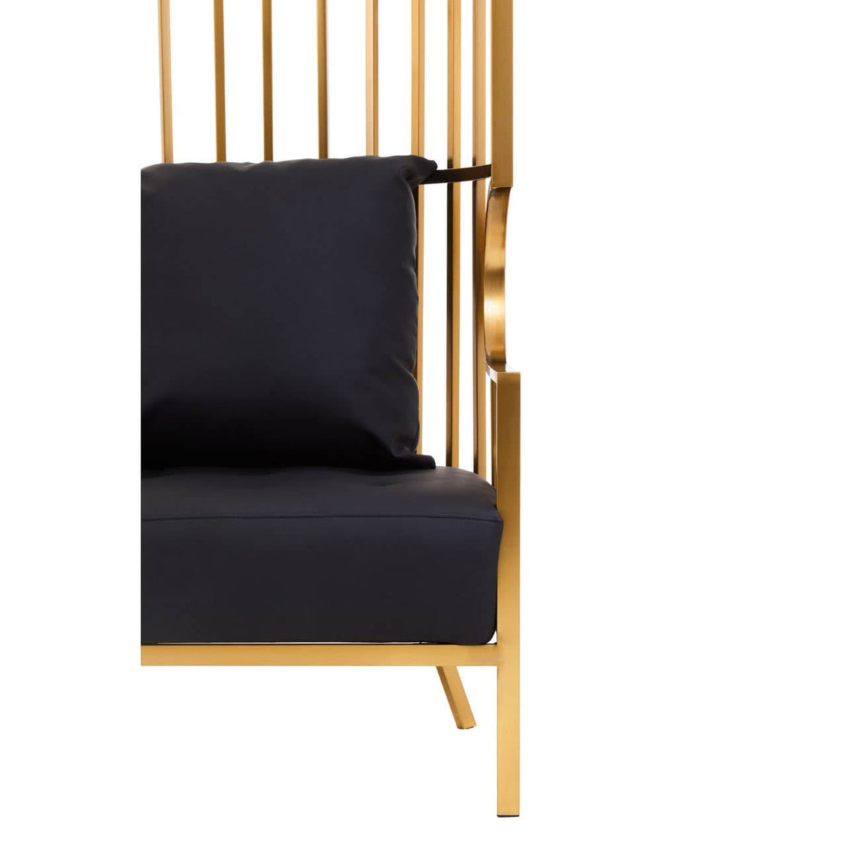 Eliza Brushed Gold Dome Cage Chair.