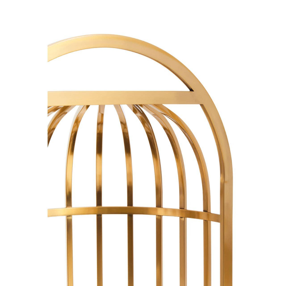 Eliza Brushed Gold Dome Cage Chair.