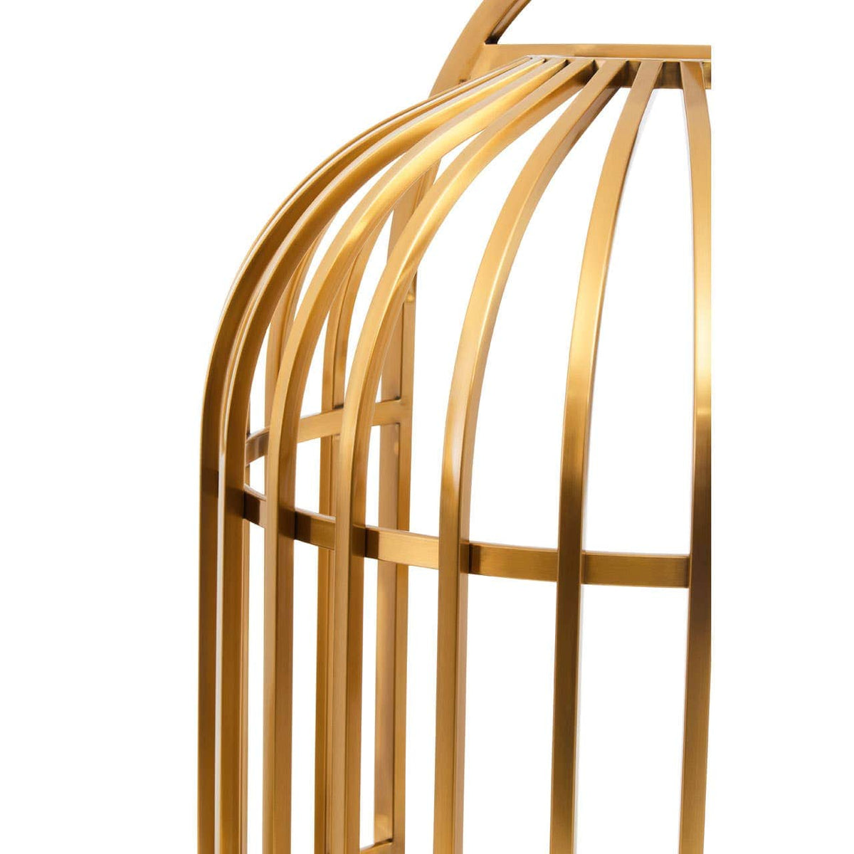 Eliza Brushed Gold Dome Cage Chair.