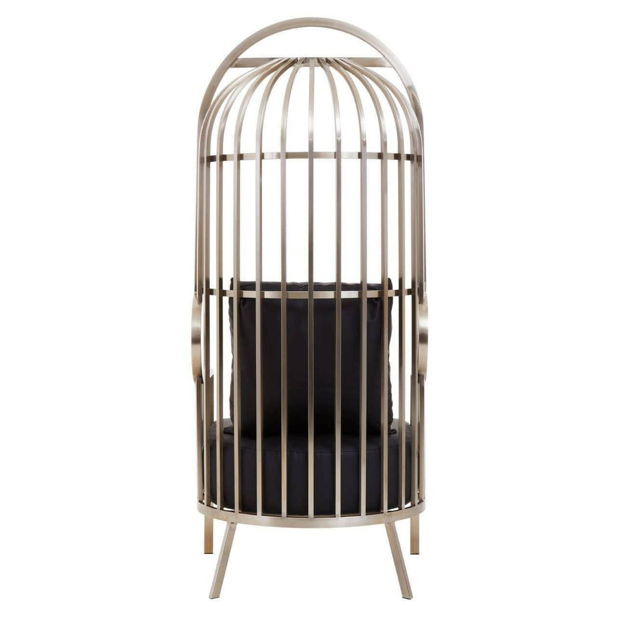 Eliza Brushed Silver Dome Cage Chair.