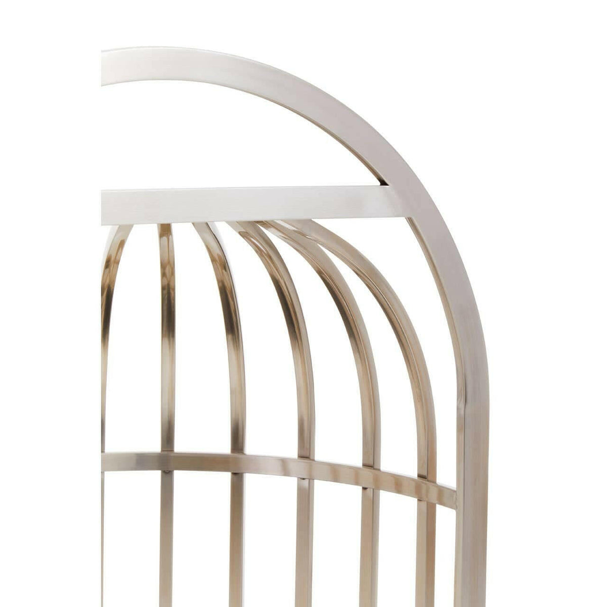 Eliza Brushed Silver Dome Cage Chair.