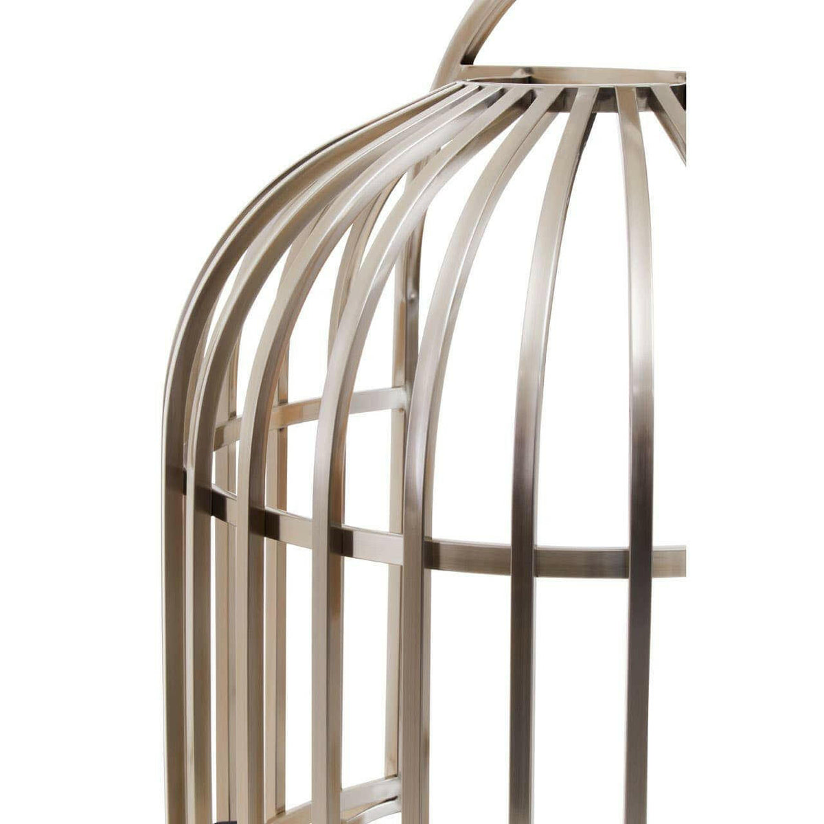 Eliza Brushed Silver Dome Cage Chair.