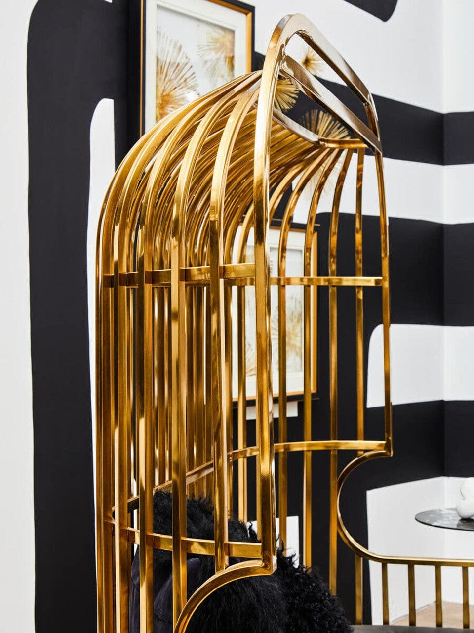 Noosa & Co. Living Eliza Gold Dome Cage Two Seat Sofa House of Isabella UK