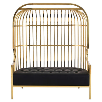 Noosa & Co. Living Eliza Two Seat Dome Cage Gold Finish Sofa House of Isabella UK