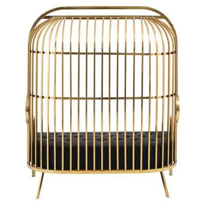 Noosa & Co. Living Eliza Two Seat Dome Cage Gold Finish Sofa House of Isabella UK