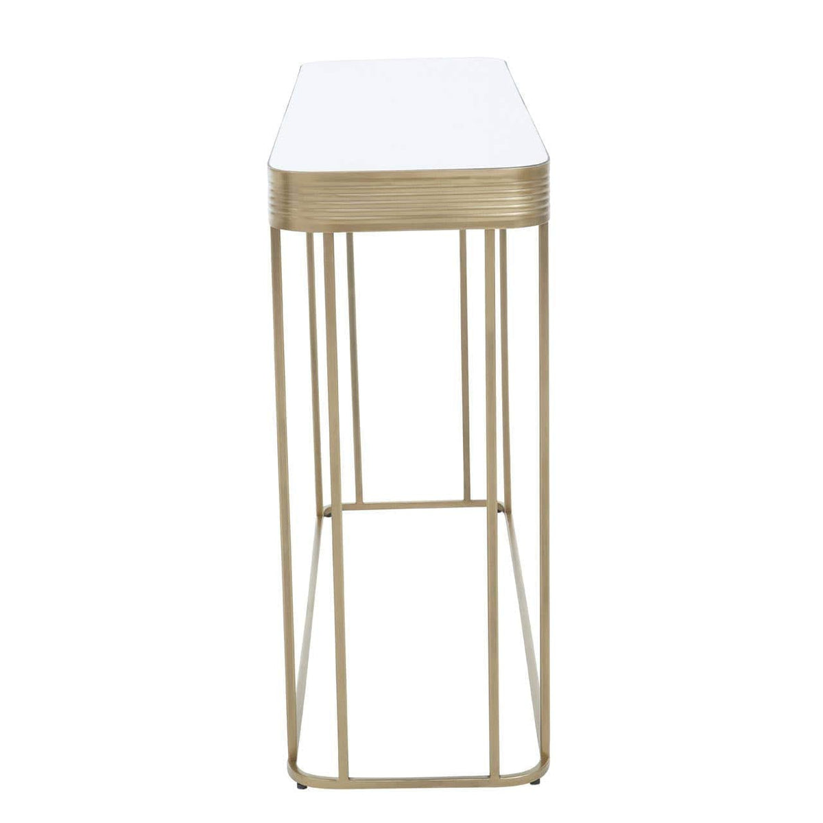 Noosa & Co. Living Ella Gold Console Table with Mirror Top House of Isabella UK