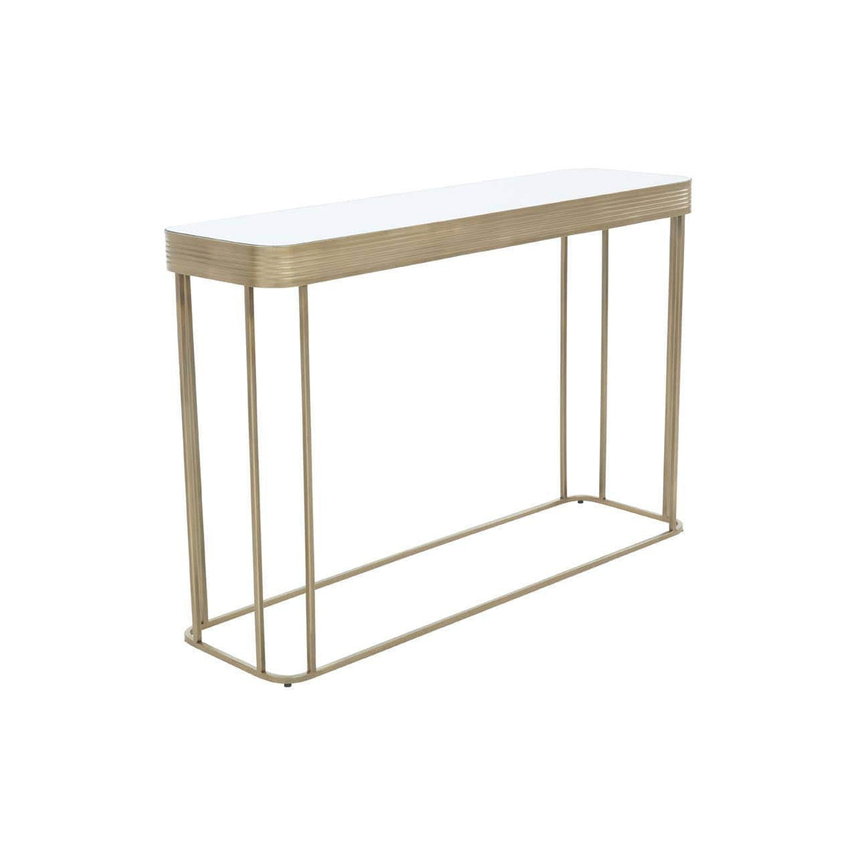 Noosa & Co. Living Ella Gold Console Table with Mirror Top House of Isabella UK