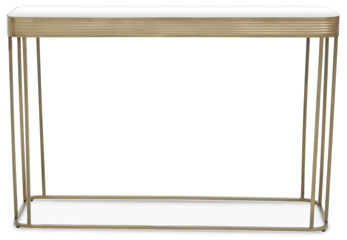 Noosa & Co. Living Ella Gold Console Table with Mirror Top House of Isabella UK