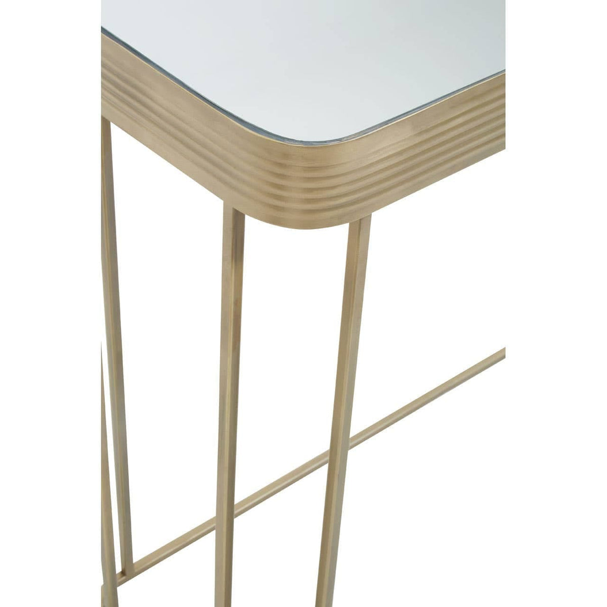 Noosa & Co. Living Ella Gold Console Table with Mirror Top House of Isabella UK