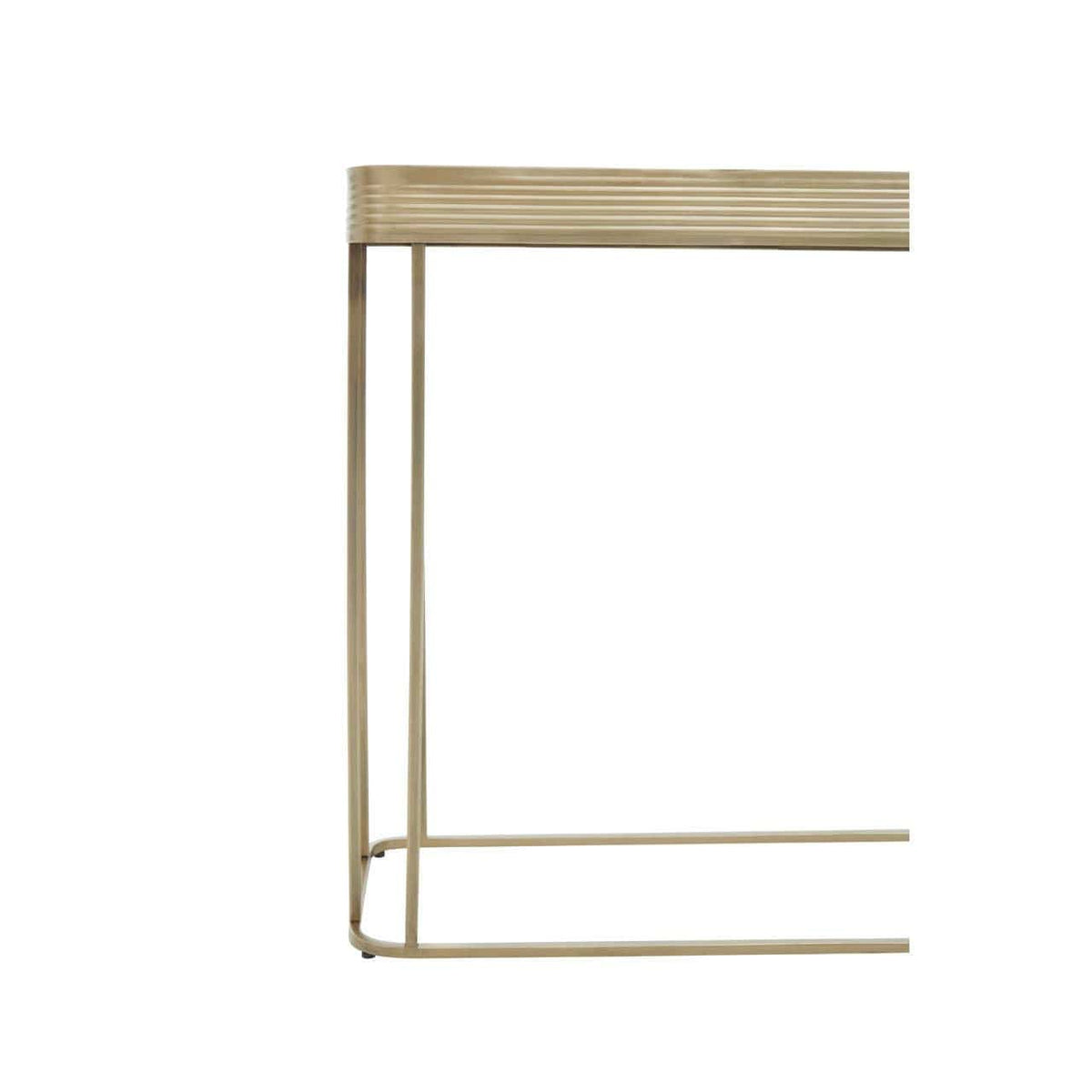 Noosa & Co. Living Ella Gold Console Table with Mirror Top House of Isabella UK