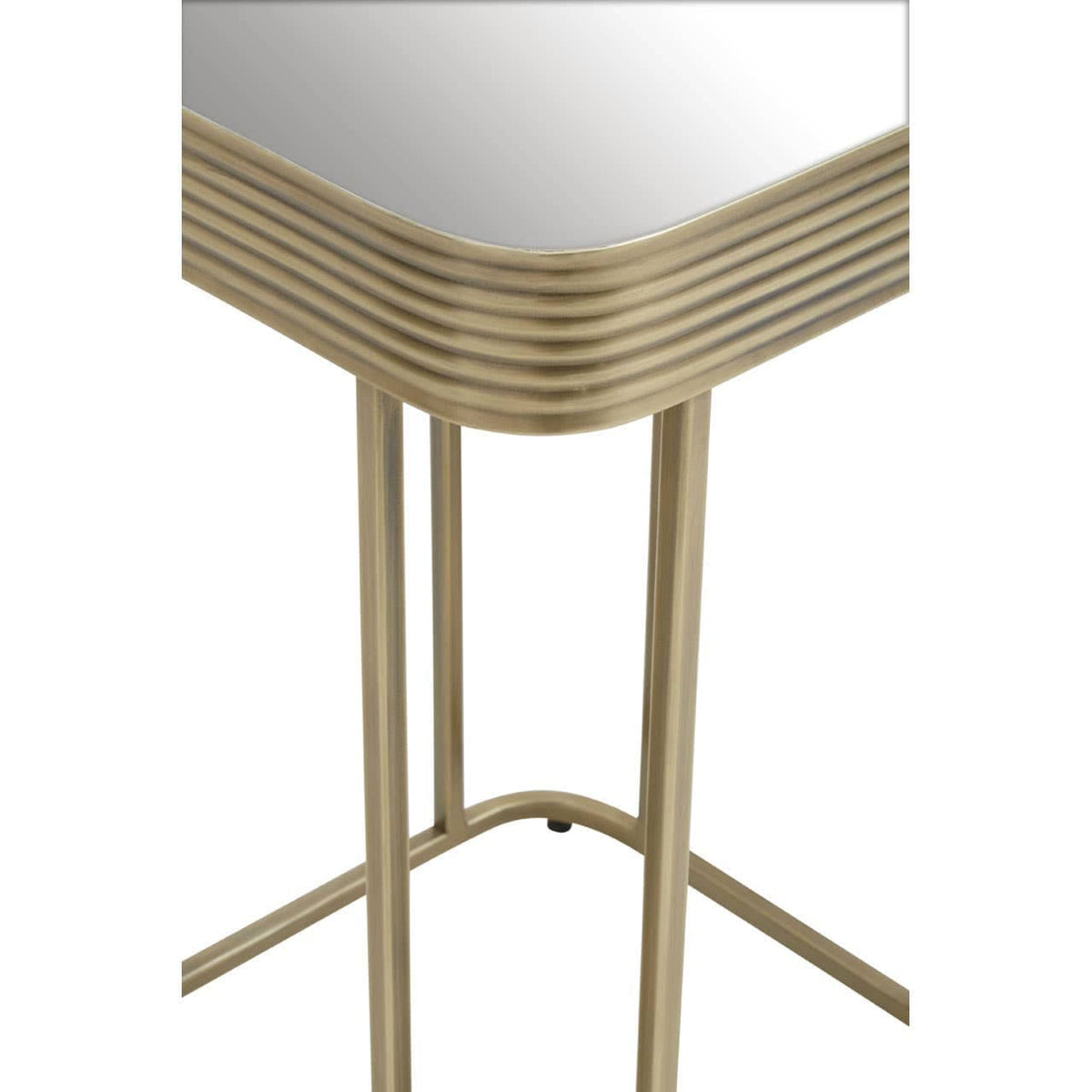 Noosa & Co. Living Ella Gold Side Table with Mirror Top House of Isabella UK
