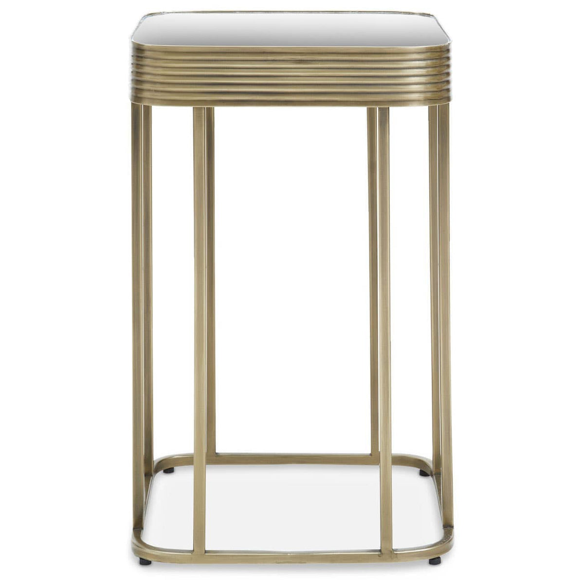 Noosa & Co. Living Ella Gold Side Table with Mirror Top House of Isabella UK