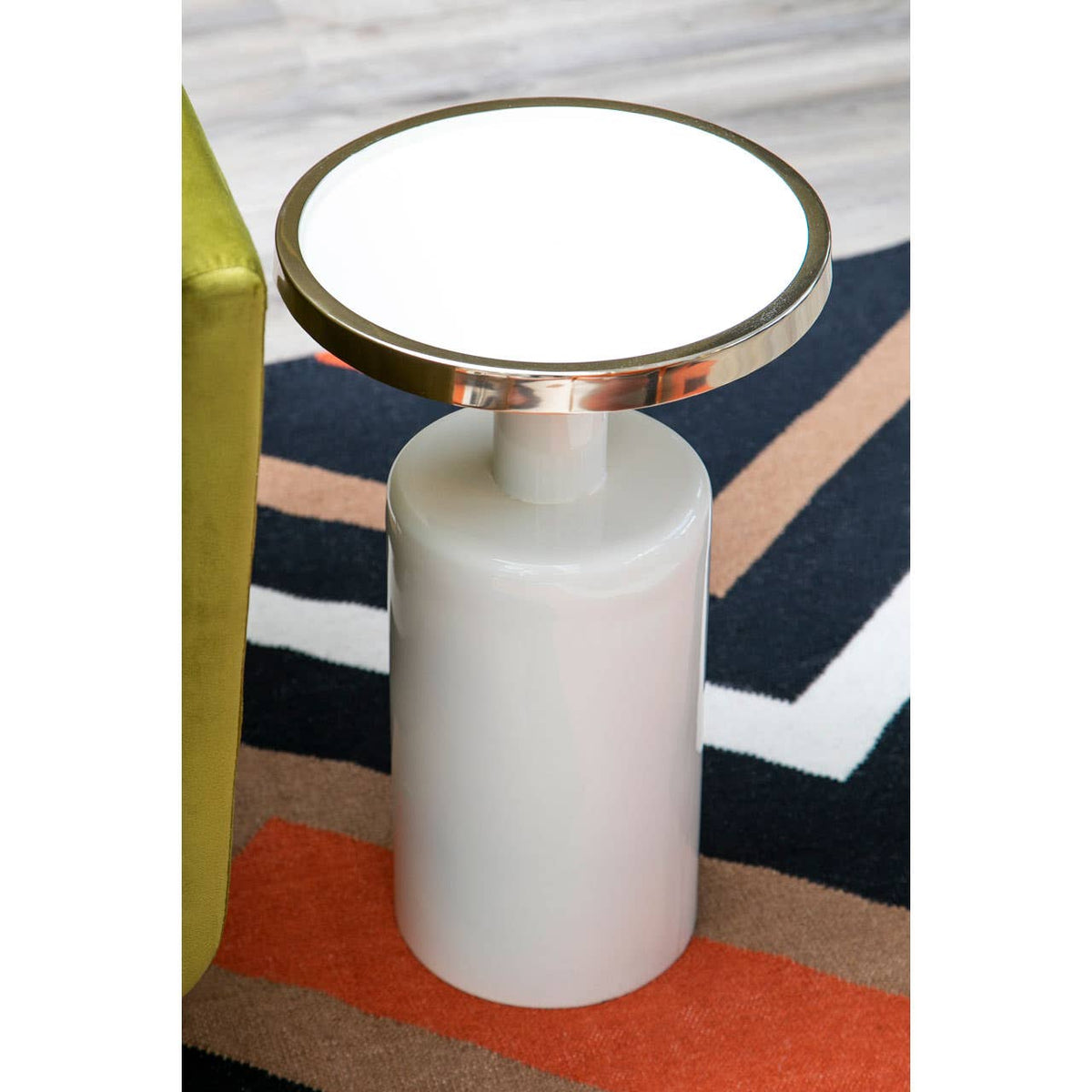 Elva Side Table With White Base.