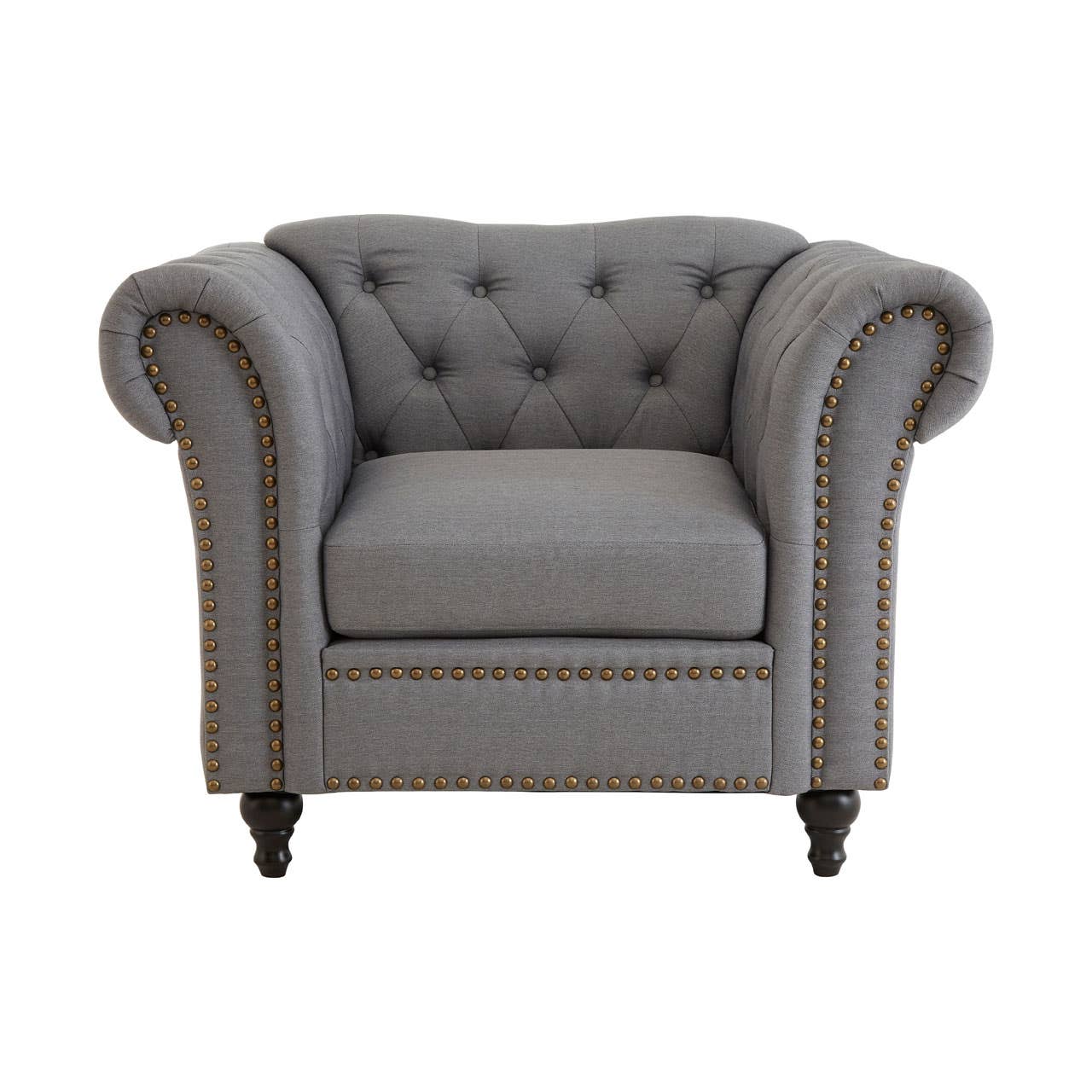 Noosa & Co. Living Fable Grey Chesterfield Chair House of Isabella UK