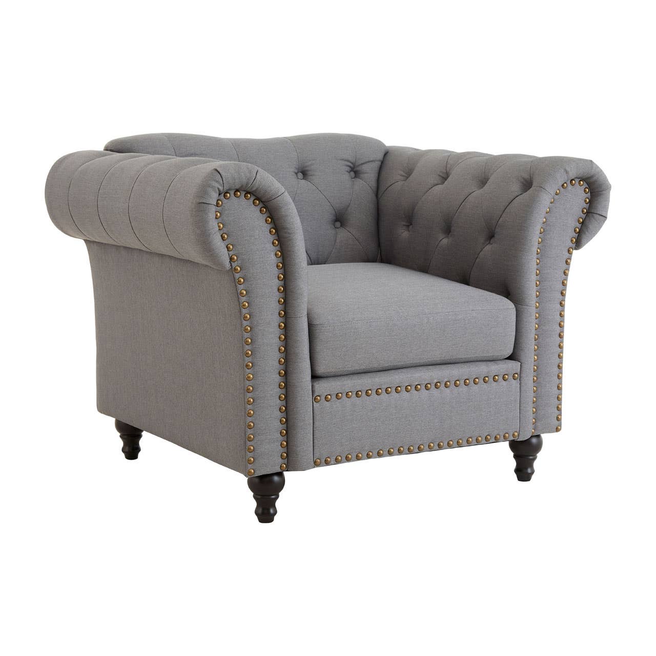 Noosa & Co. Living Fable Grey Chesterfield Chair House of Isabella UK