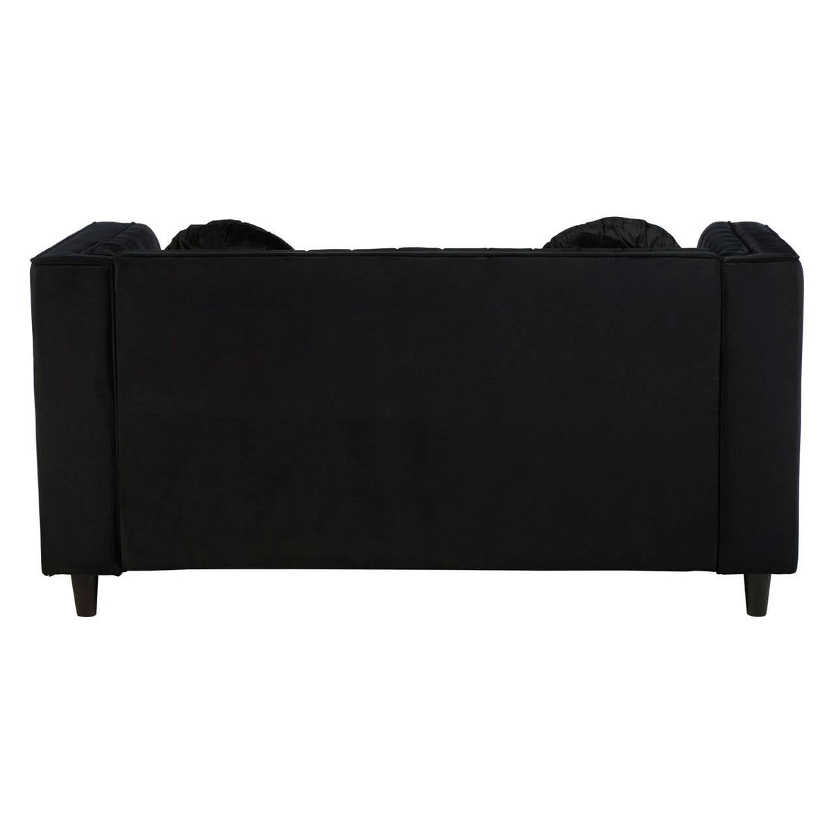 Farah 2 Seat Black Velvet Sofa.