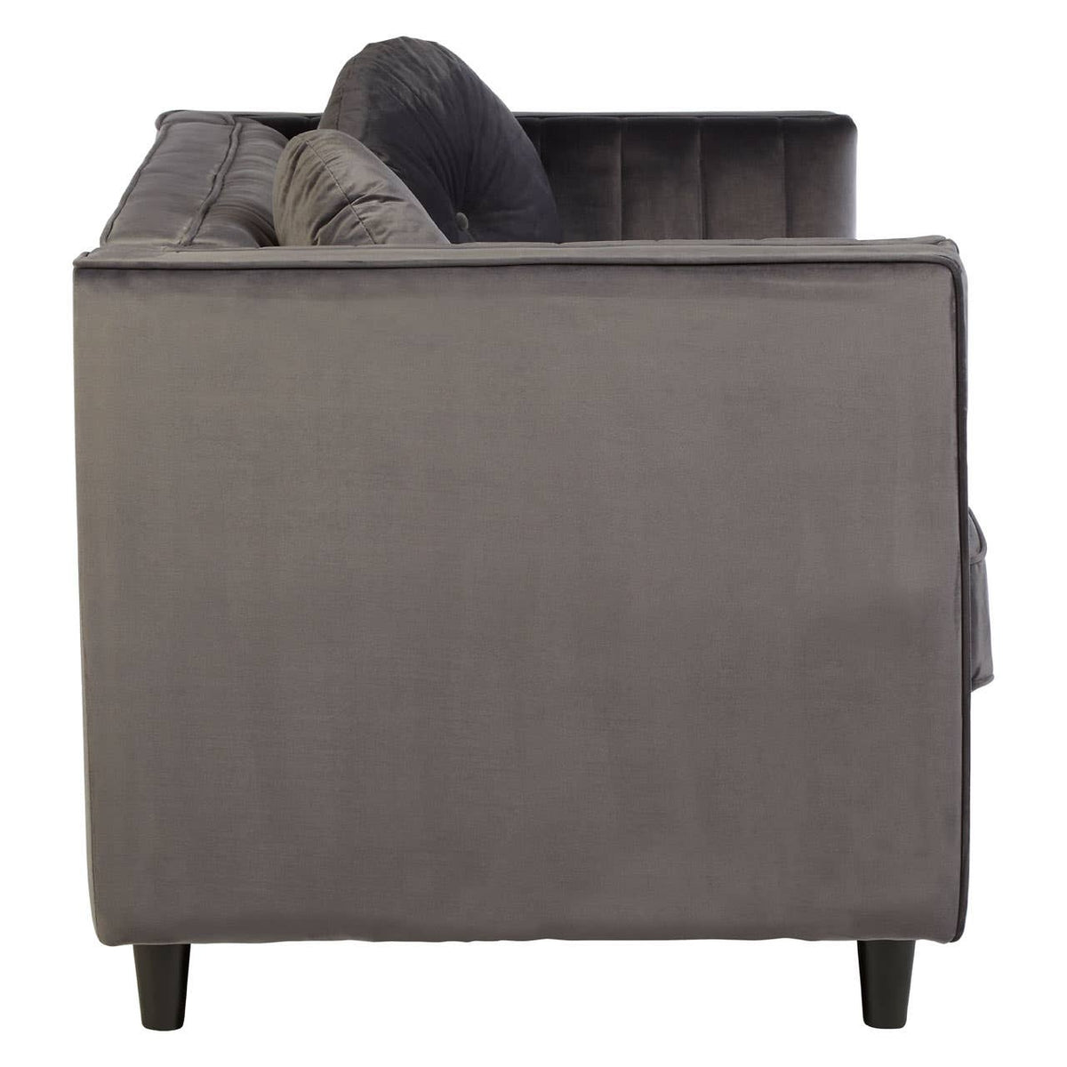 Farah 2 Seat Grey Velvet Sofa.