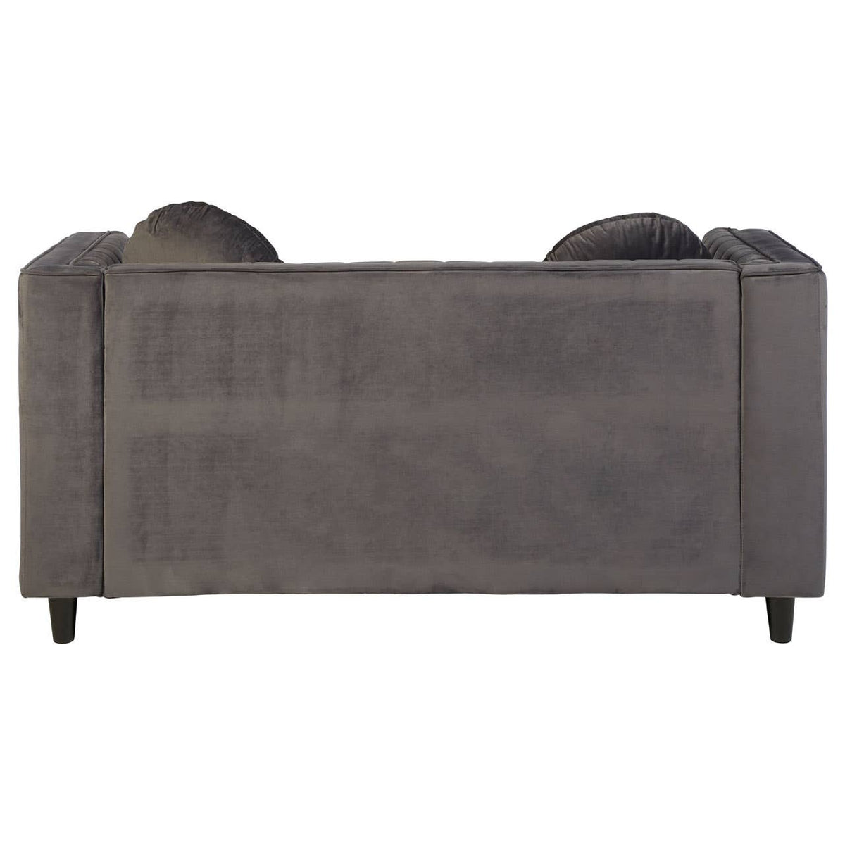 Farah 2 Seat Grey Velvet Sofa.
