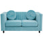 Farah 2 Seat Midnight Green Velvet Sofa.