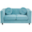 Farah 2 Seat Midnight Green Velvet Sofa.