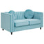 Farah 2 Seat Midnight Green Velvet Sofa.