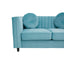 Farah 2 Seat Midnight Green Velvet Sofa.