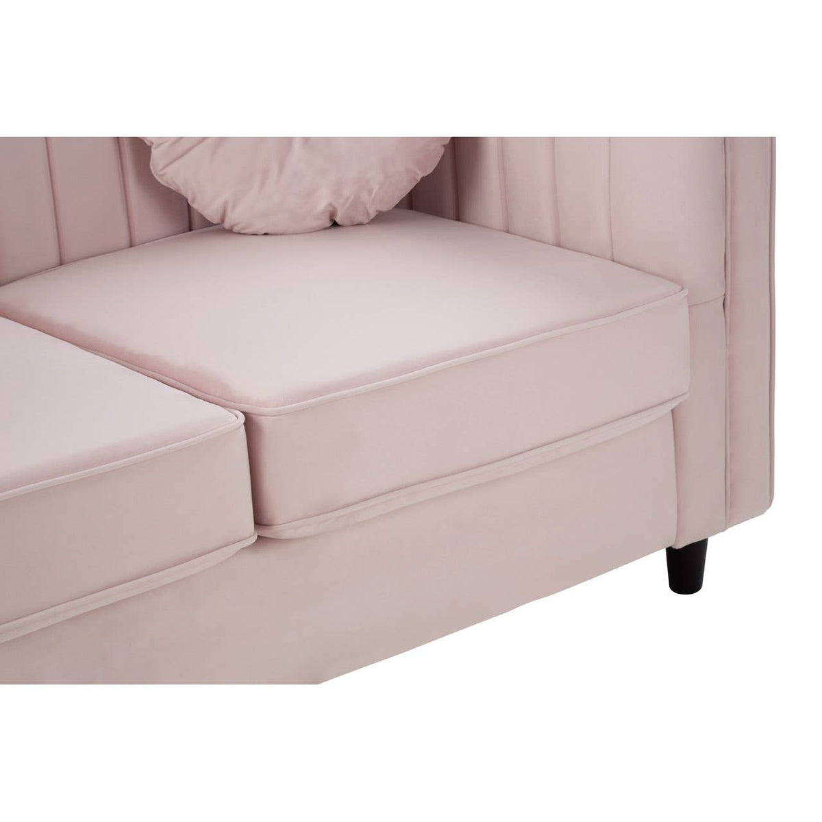 Farah 2 Seat Pink Velvet Sofa.
