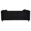 Farah 3 Seat Black Velvet Sofa.