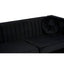 Farah 3 Seat Black Velvet Sofa.