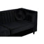 Farah 3 Seat Black Velvet Sofa.